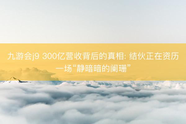 九游会j9 300亿营收背后的真相: 结伙正在资历一场“静暗暗的阑珊”